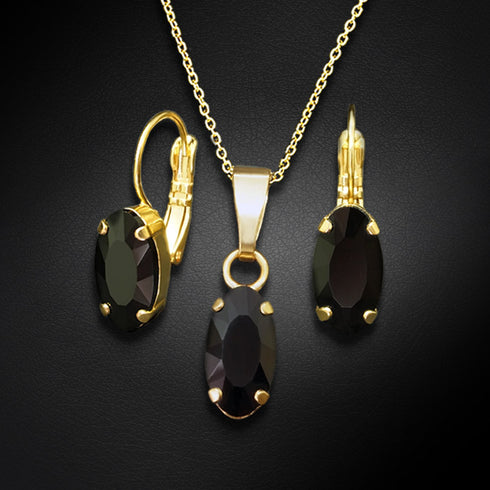 Комплект "Enigma (Graphite)" с кристаллами Swarovski™